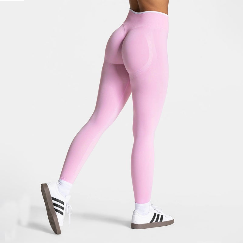 Outdoor Sports Yoga Pants Fitness Seamless Yoga Pants Women'S High Waist Hip Contrast Color Pants - Image 5